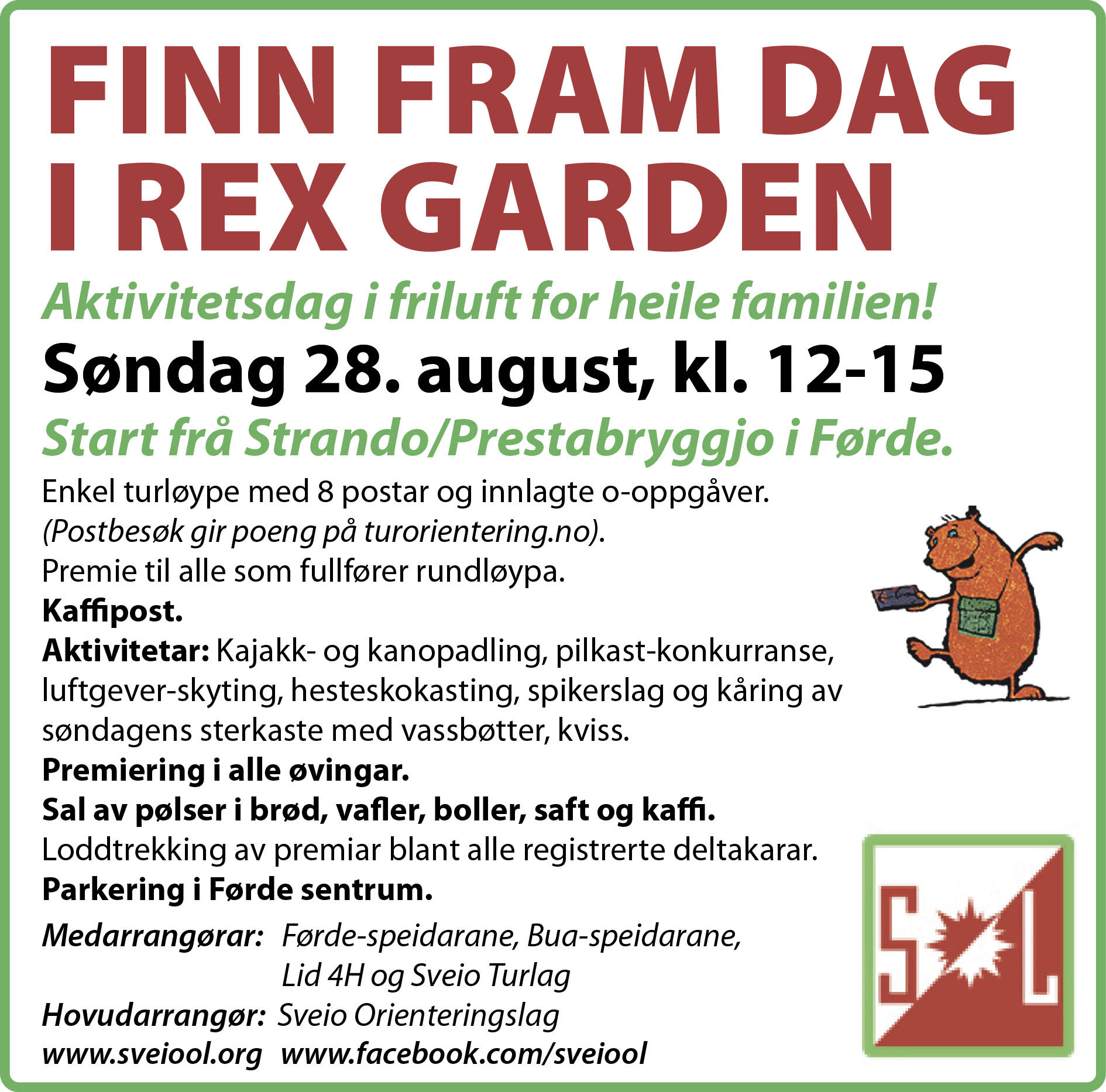 Annonse Finn Fram dagen 2022, kl 12-15 søndag 28. august frå Stradno/Prestabryggjo i Førde